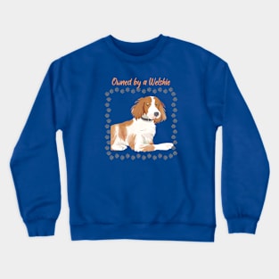 Welsh Springer Spaniel watercolor design Crewneck Sweatshirt